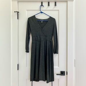 Vintage Banana Republic gray long-sleeve dress